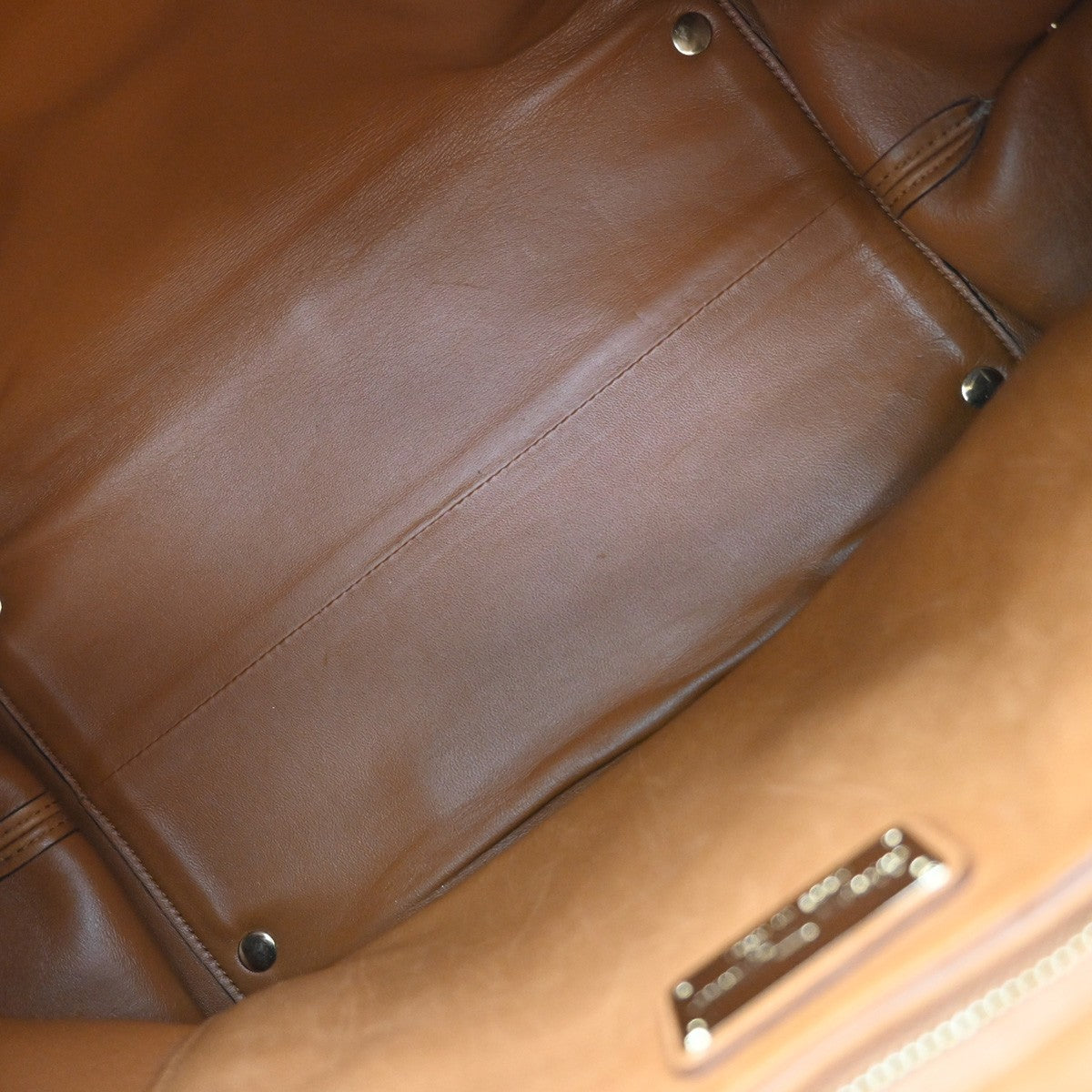Salvatore Ferragamo Suzanna Satchel Smooth Leather Brown Leather Handbag (Pre-Owned)