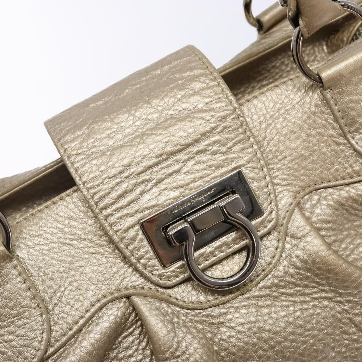 Salvatore Ferragamo Marisa Satchel Leather Gold Leather Bag (Pre-Owned)