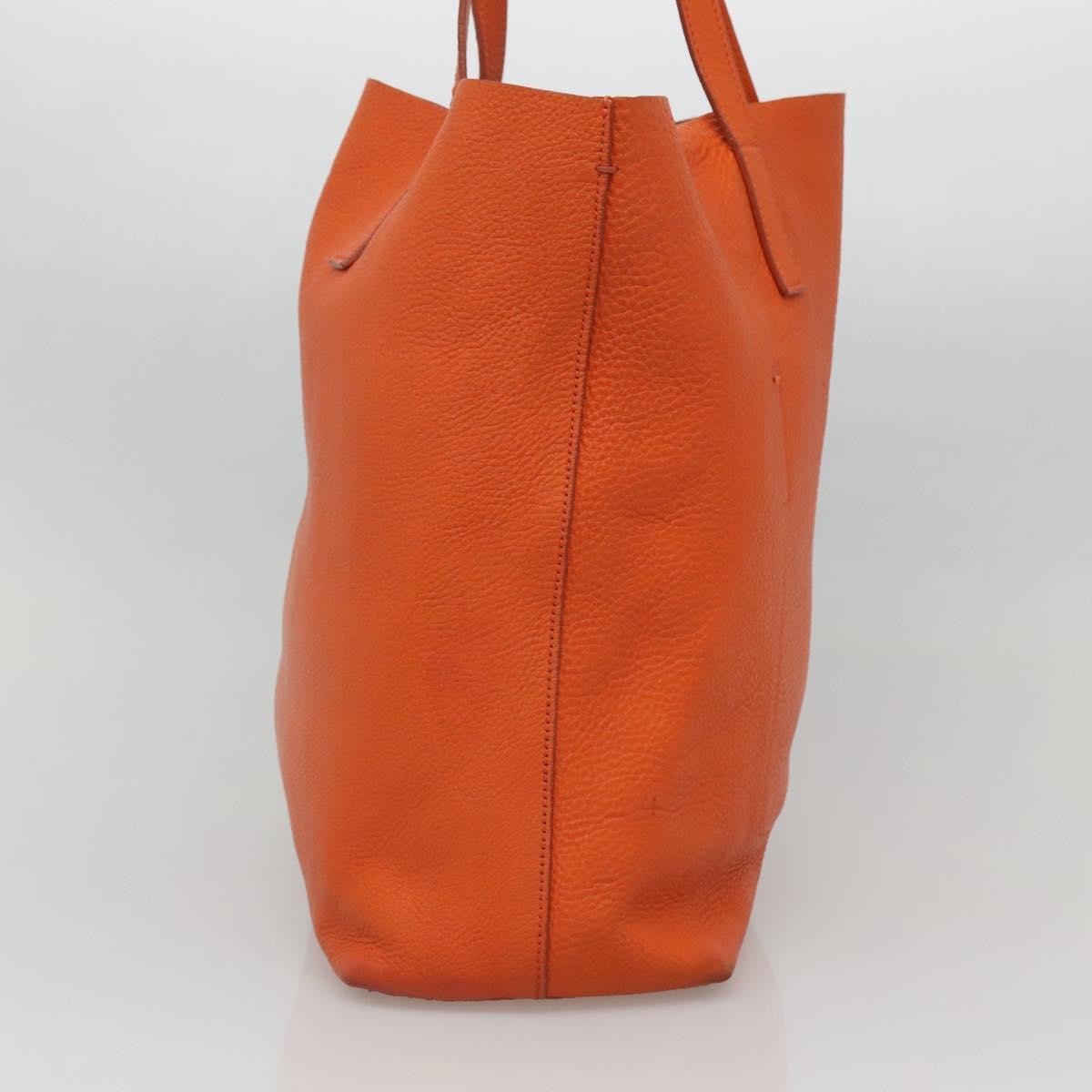 Prada Vintage Tote Leather Orange Leather Tote Bag Bag (Pre-Owned)