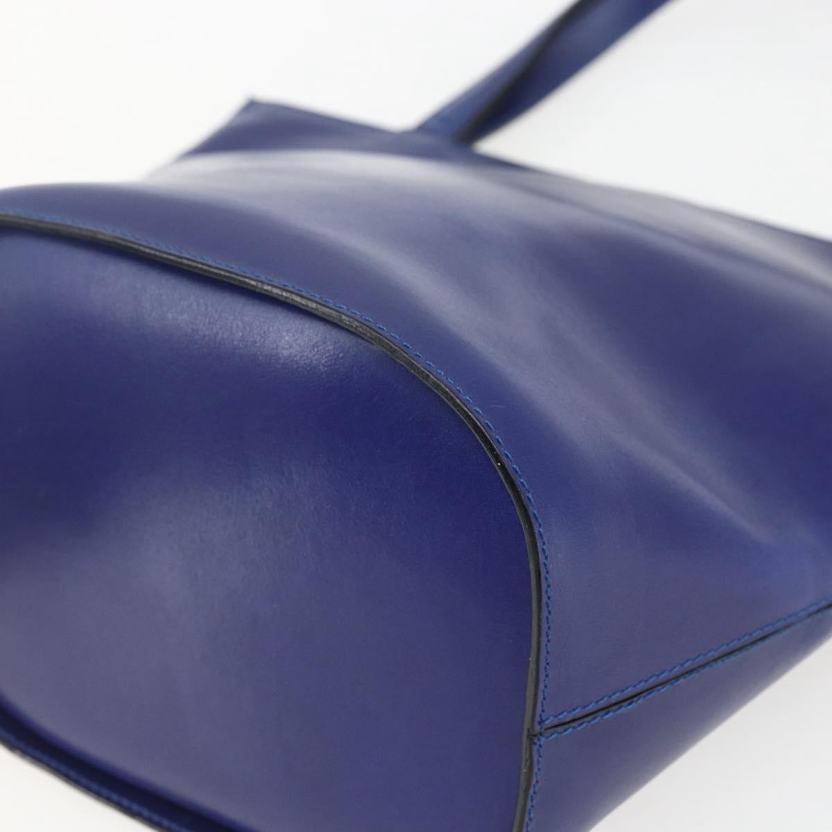 Celine Handbag Leather Blue Leather Handbag (Pre-Owned)