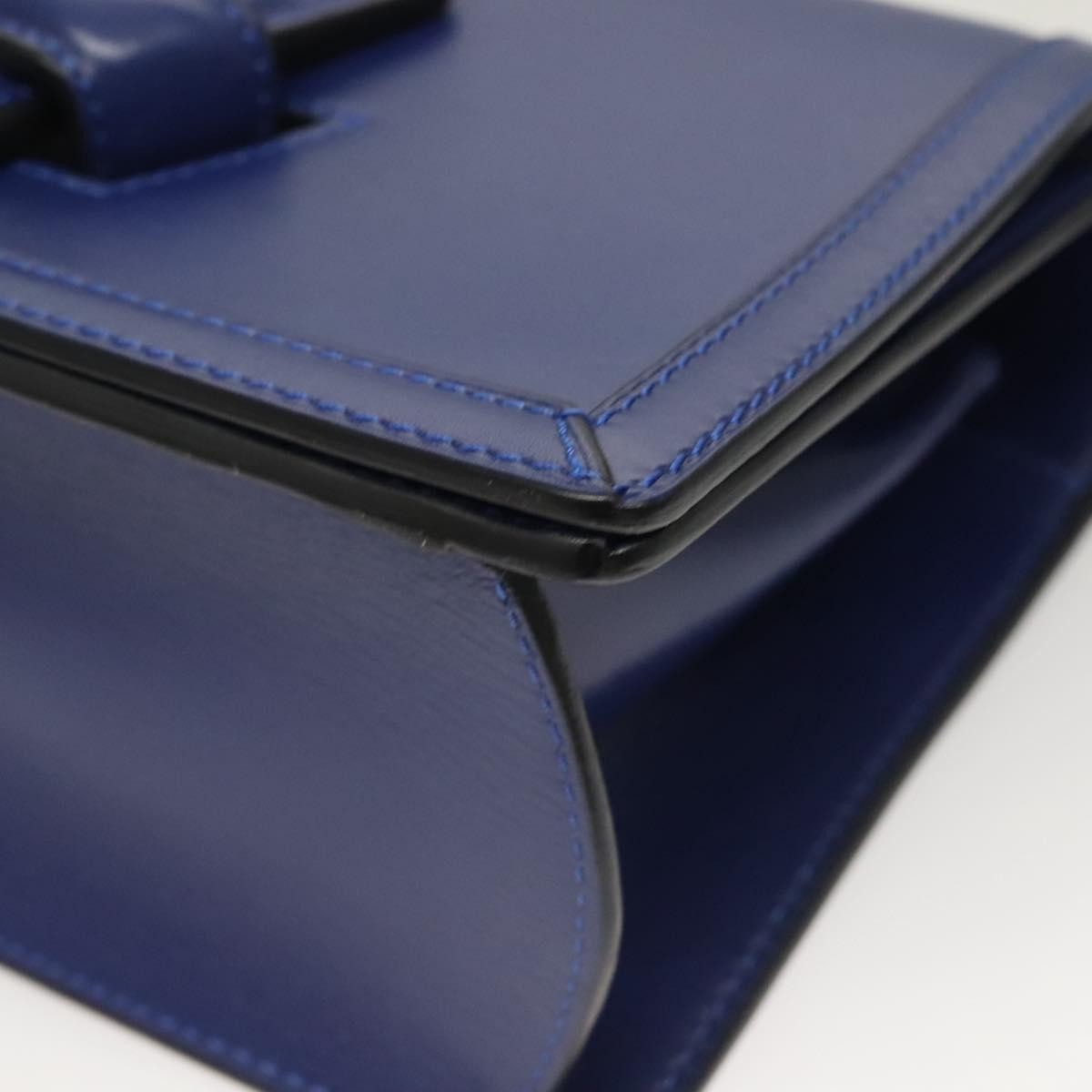 Loewe Barcelona Shoulder Bag Leather Blue Leather Shoulder Bag Bag (Pre-Owned)