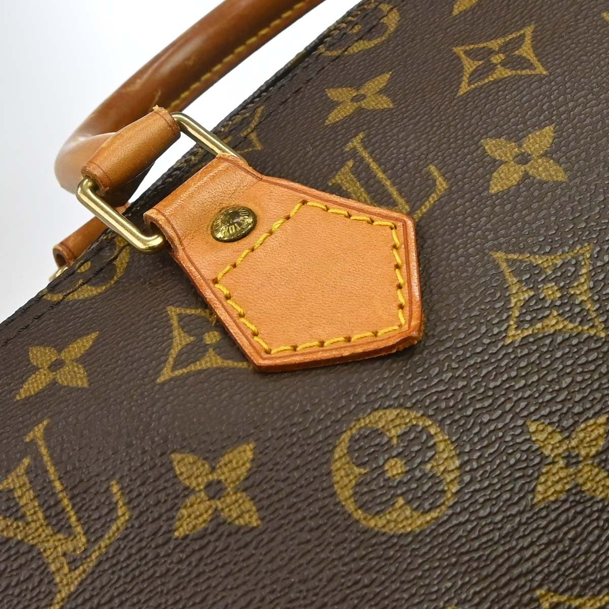 Louis Vuitton Speedy Handbag Monogram Canvas Brown Canvas Handbag (Pre-Owned)