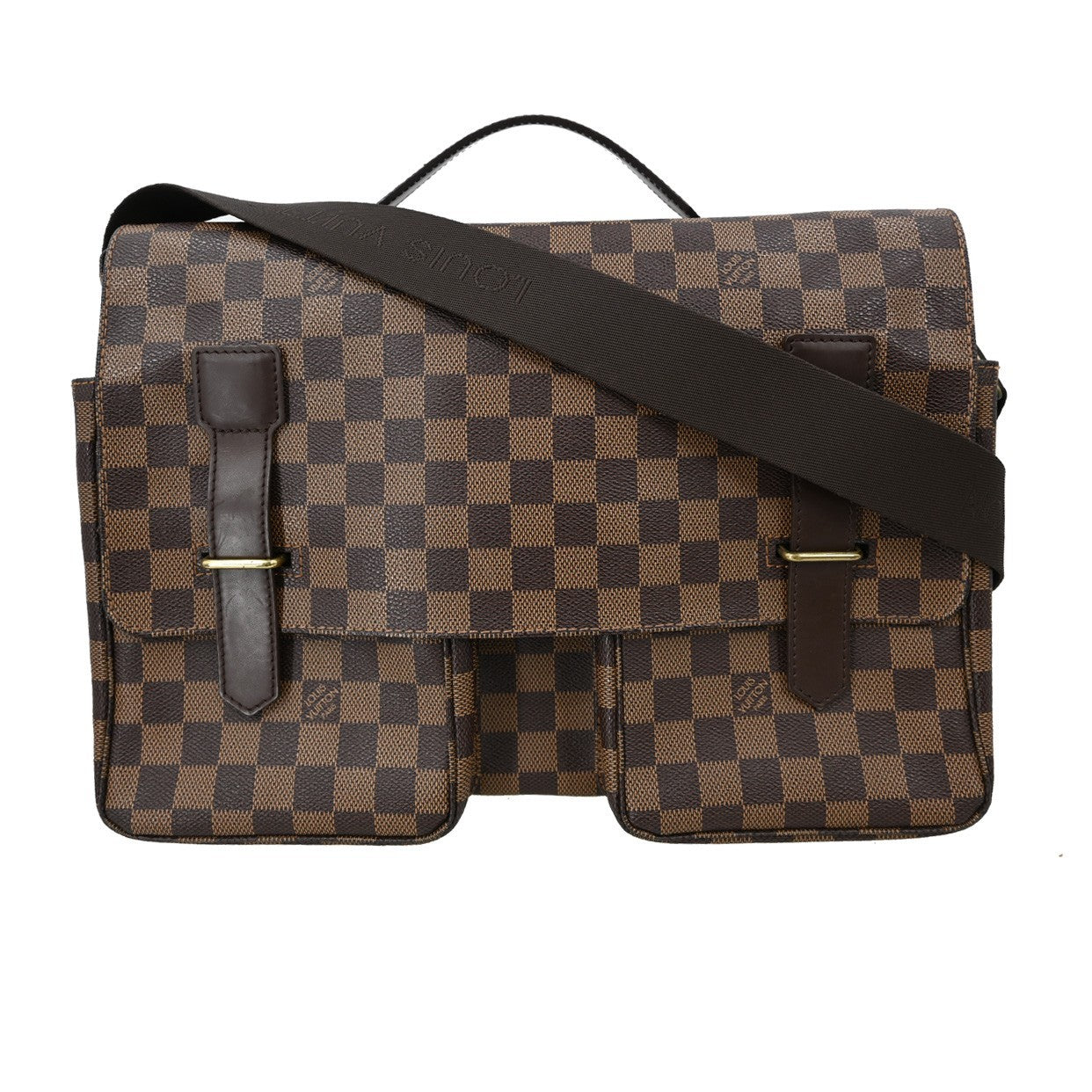 Louis Vuitton Broadway Bag Damier Brown Canvas Shoulder Bag Bag (Pre-Owned)