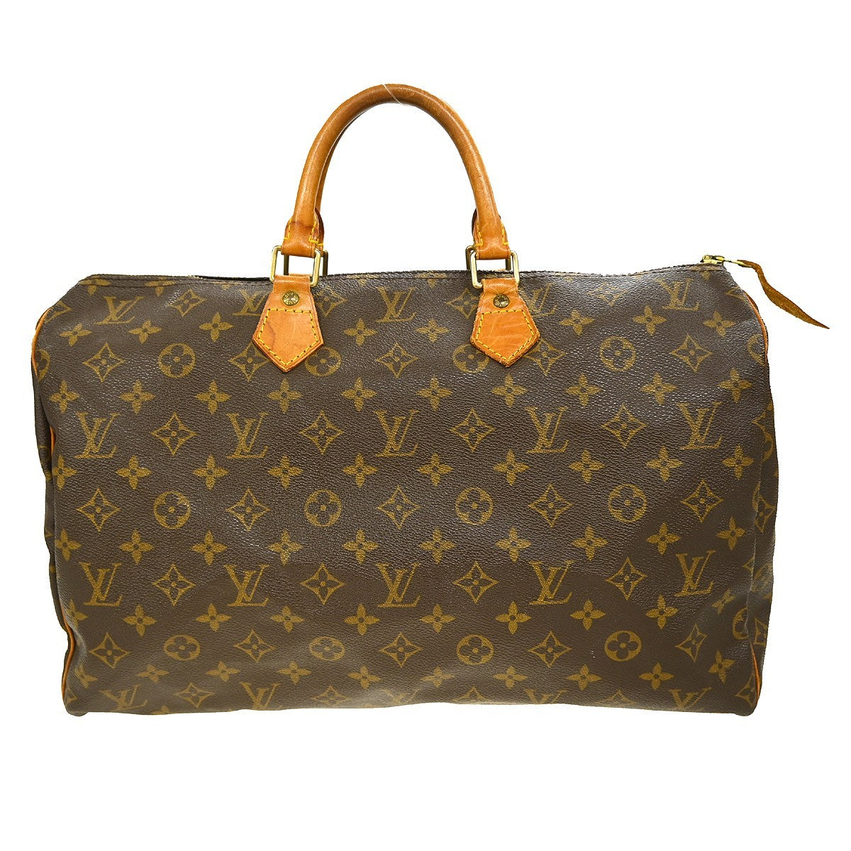 Louis Vuitton Speedy Handbag Monogram Canvas Brown Canvas Handbag (Pre-Owned)