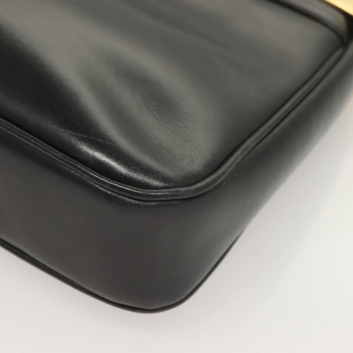 Gucci Vintage Shoulder Bag Leather Black Leather Shoulder Bag Bag (Pre-Owned)