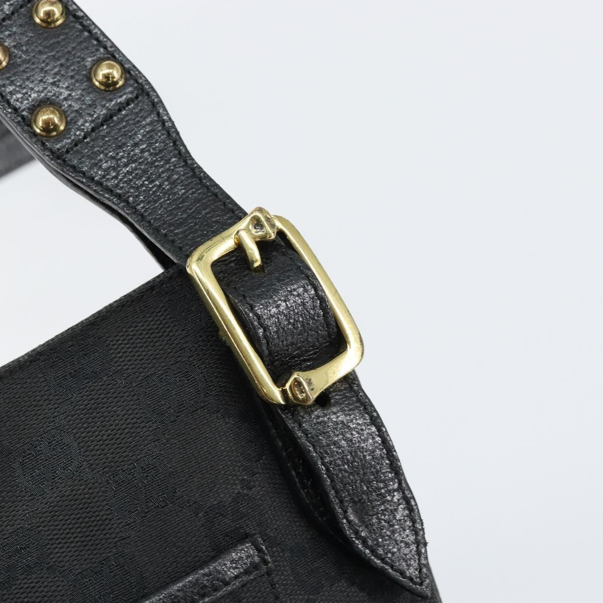Gucci Vintage Shoulder Bag Monogram Canvas Black Canvas Shoulder Bag Bag (Pre-Owned)