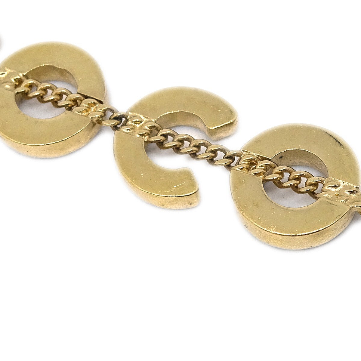 Chanel Coco Long Necklace Gold-Plated Gold Gold_Plated Necklace Jewelry (Pre-Owned)
