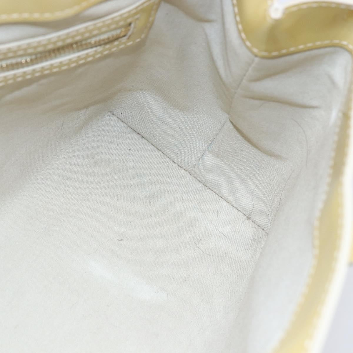 Louis Vuitton Wilshire Handbag Monogram Vernis Beige Patent_Leather Handbag (Pre-Owned)