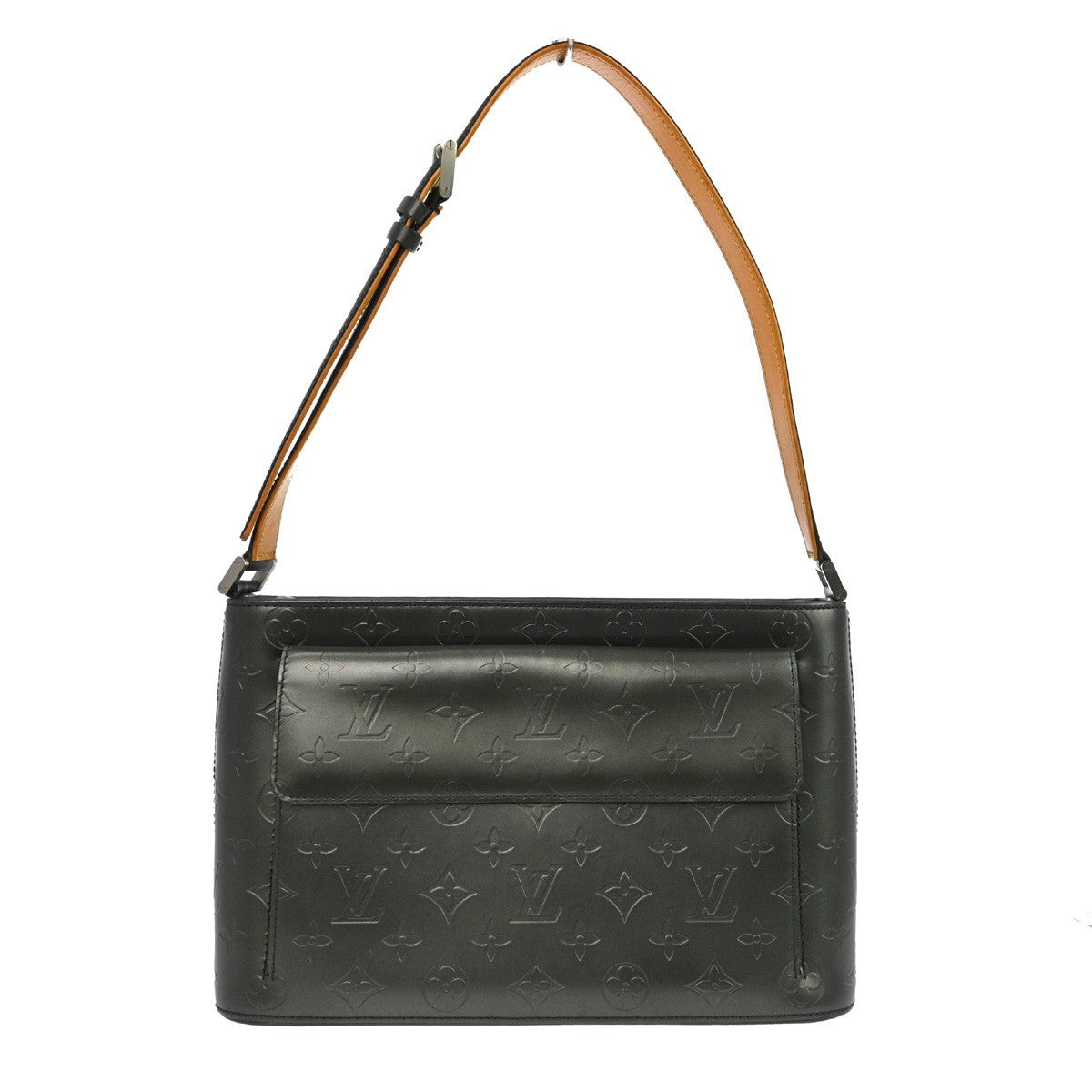 Louis Vuitton Mat Allston Handbag Monogram Vernis Black Leather Shoulder Bag Bag (Pre-Owned)
