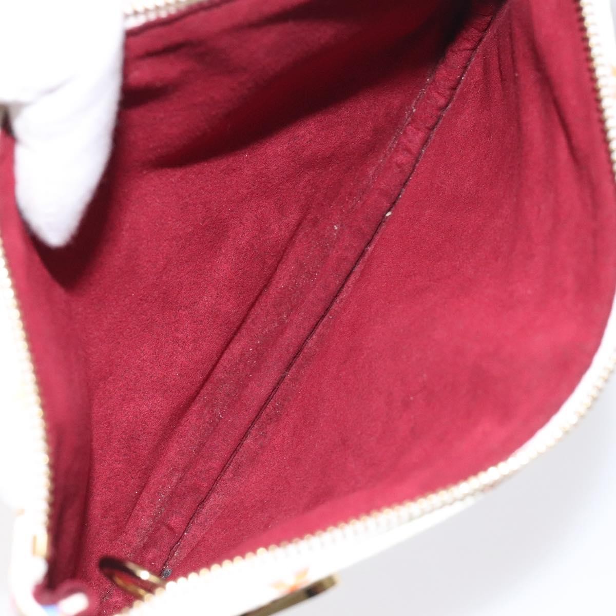 Louis Vuitton Pochette Gm Monogram Multicolor White Canvas Clutche & Pouche Bag (Pre-Owned)