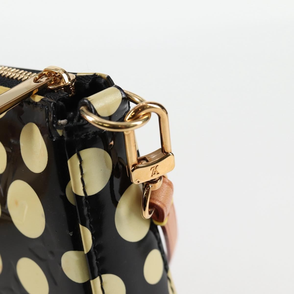 Louis Vuitton Pochette Accessoires Nm Kusama Infinity Dots Monogram Vernis Black Patent_Leather Clutche & Pouche Bag (Pre-Owned)