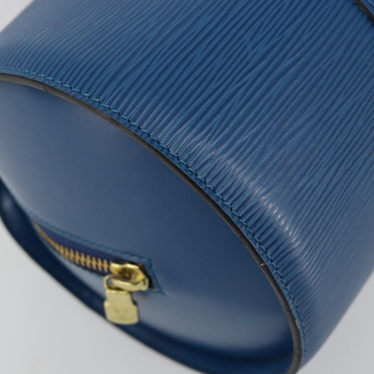 Louis Vuitton Soufflot Handbag Epi Leather Blue Leather Handbag (Pre-Owned)