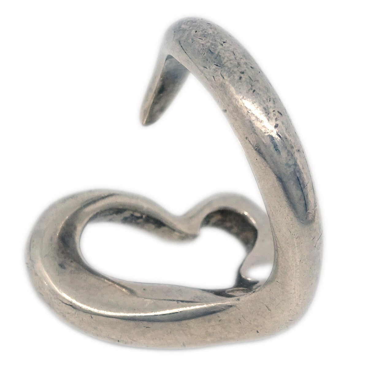 Tiffany & Co. Elsa Peretti Open Heart Ring Silver 925 Silver Sterling_Silver Ring Jewelry (Pre-Owned)
