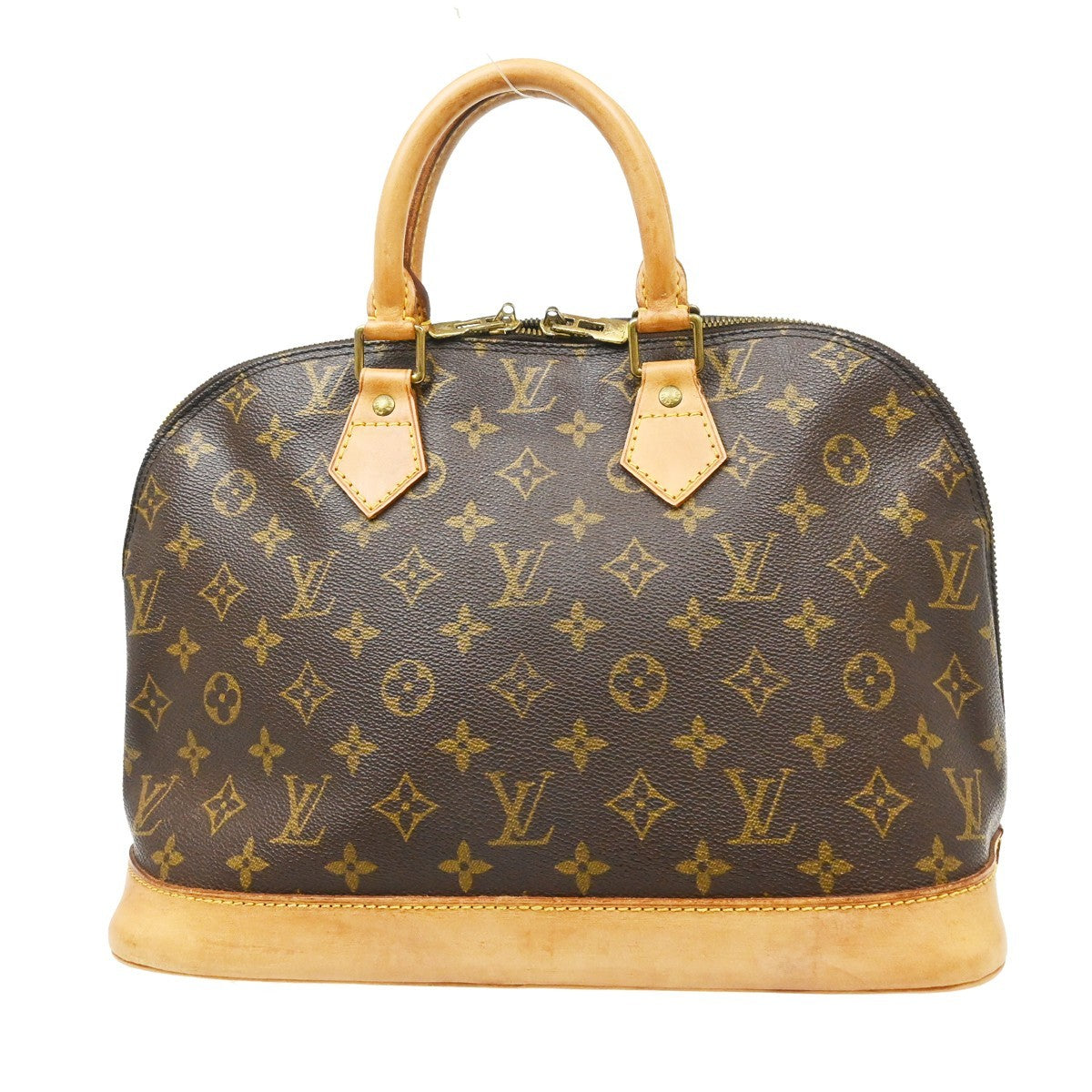 Louis Vuitton Alma Handbag Monogram Canvas Brown Canvas Handbag (Pre-Owned)