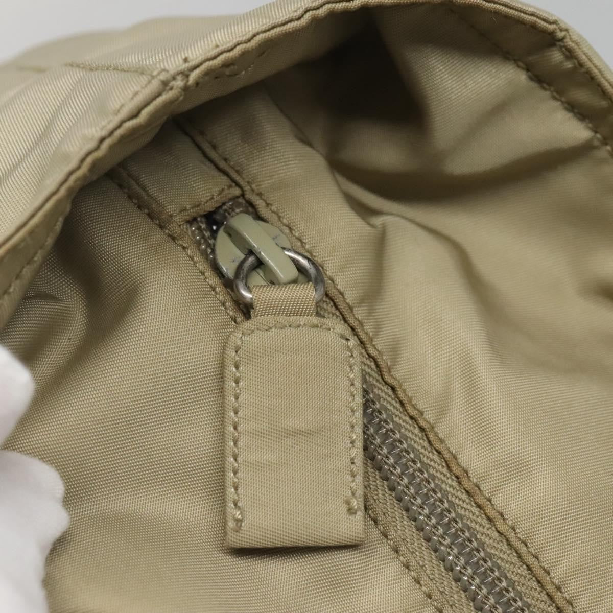 Prada Vintage Zip Tote Tessuto Beige Nylon Tote Bag Bag (Pre-Owned)