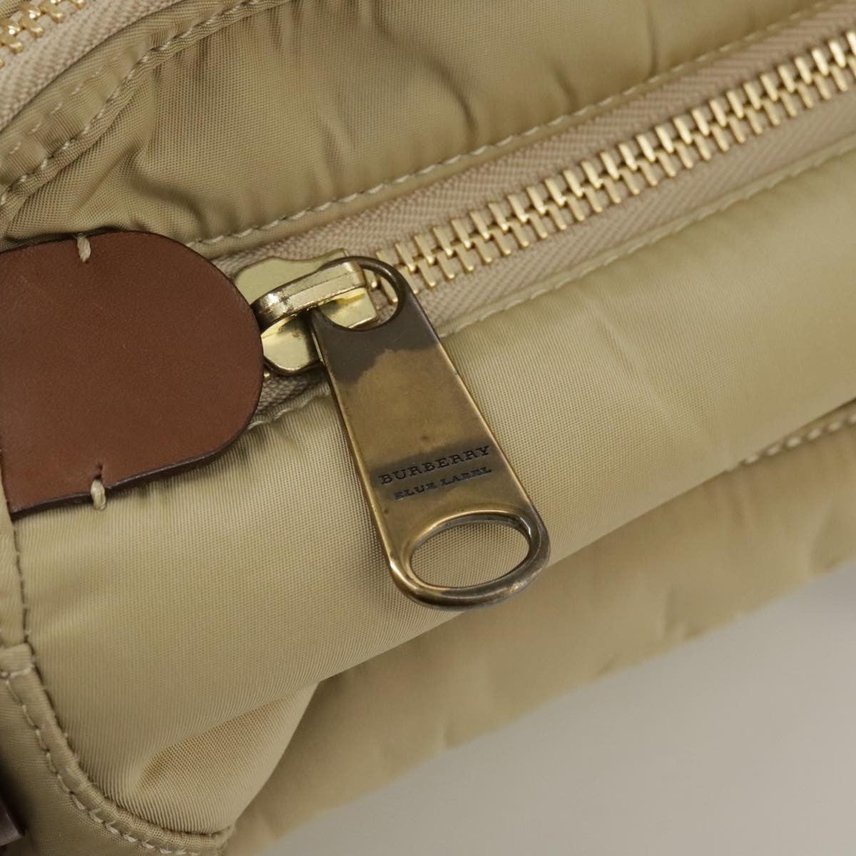 Burberry Blue Label Shoulder Bag Nylon Beige Nylon Shoulder Bag Bag (Pre-Owned)