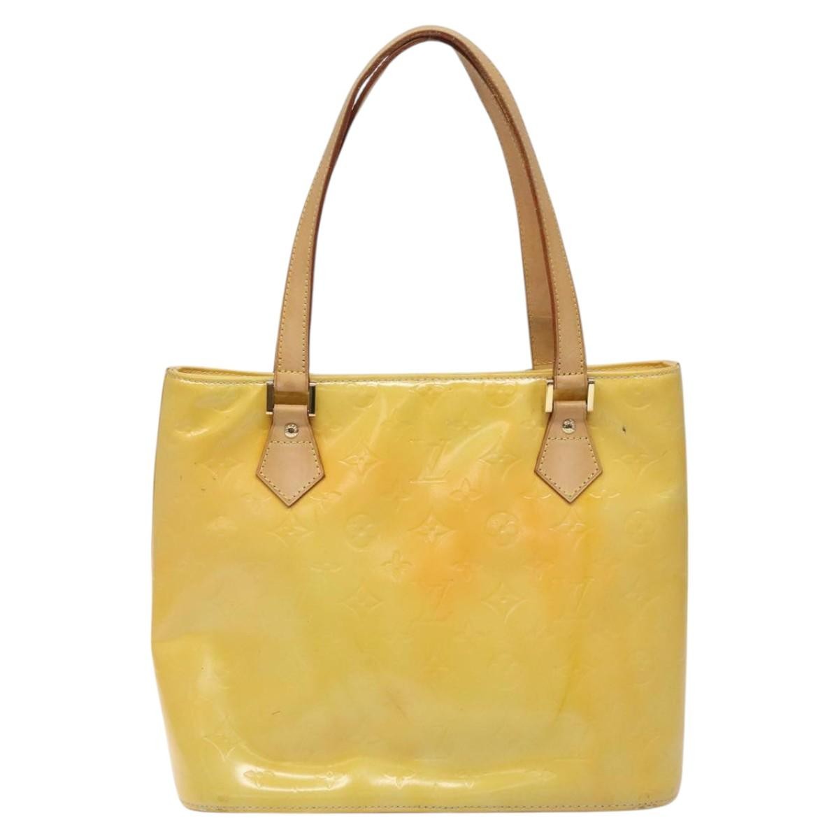 Louis Vuitton Houston Handbag Monogram Vernis Yellow Patent_Leather Handbag (Pre-Owned)