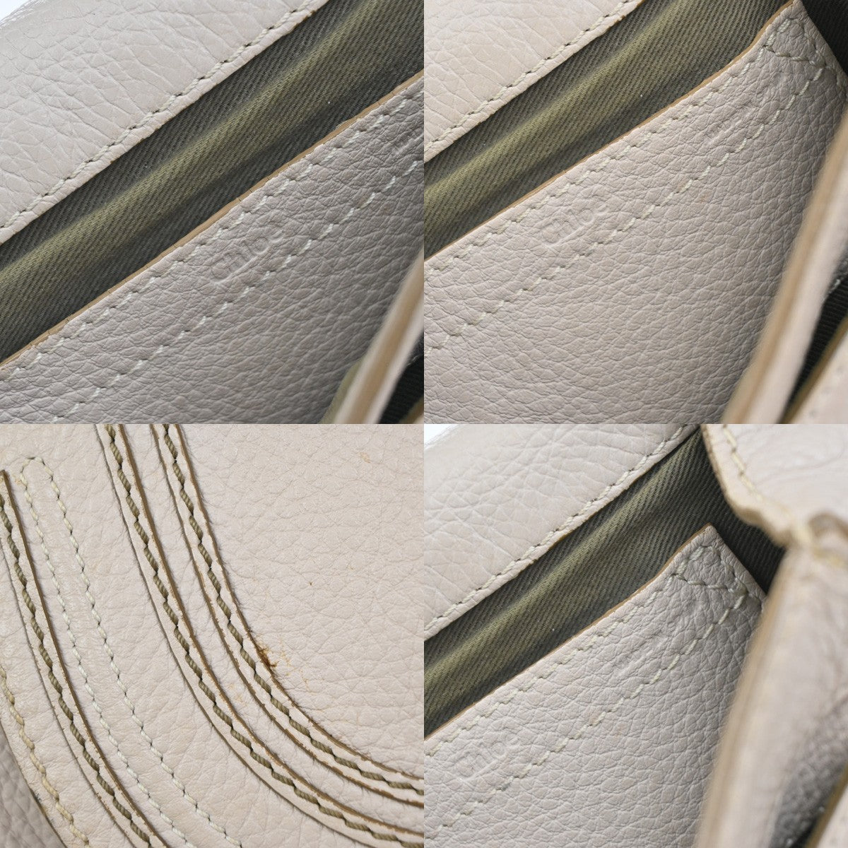 Chloe Marcie Crossbody Bag Leather Beige Leather Shoulder Bag Bag (Pre-Owned)