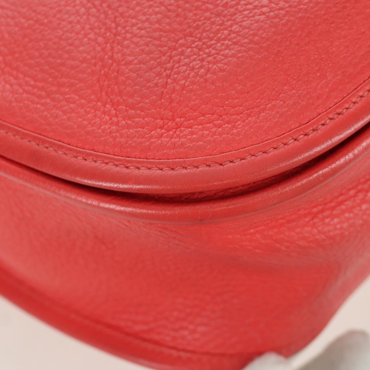 Hermes Evelyne Bag Gen Iii Clemence Pink Leather Shoulder Bag Bag (Pre-Owned)
