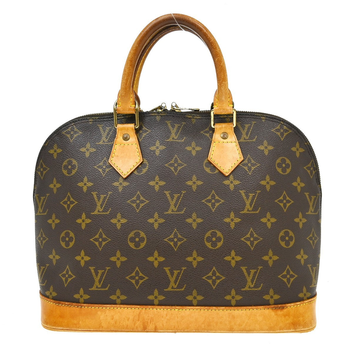 Louis Vuitton Alma Handbag Monogram Canvas Brown Canvas Handbag (Pre-Owned)