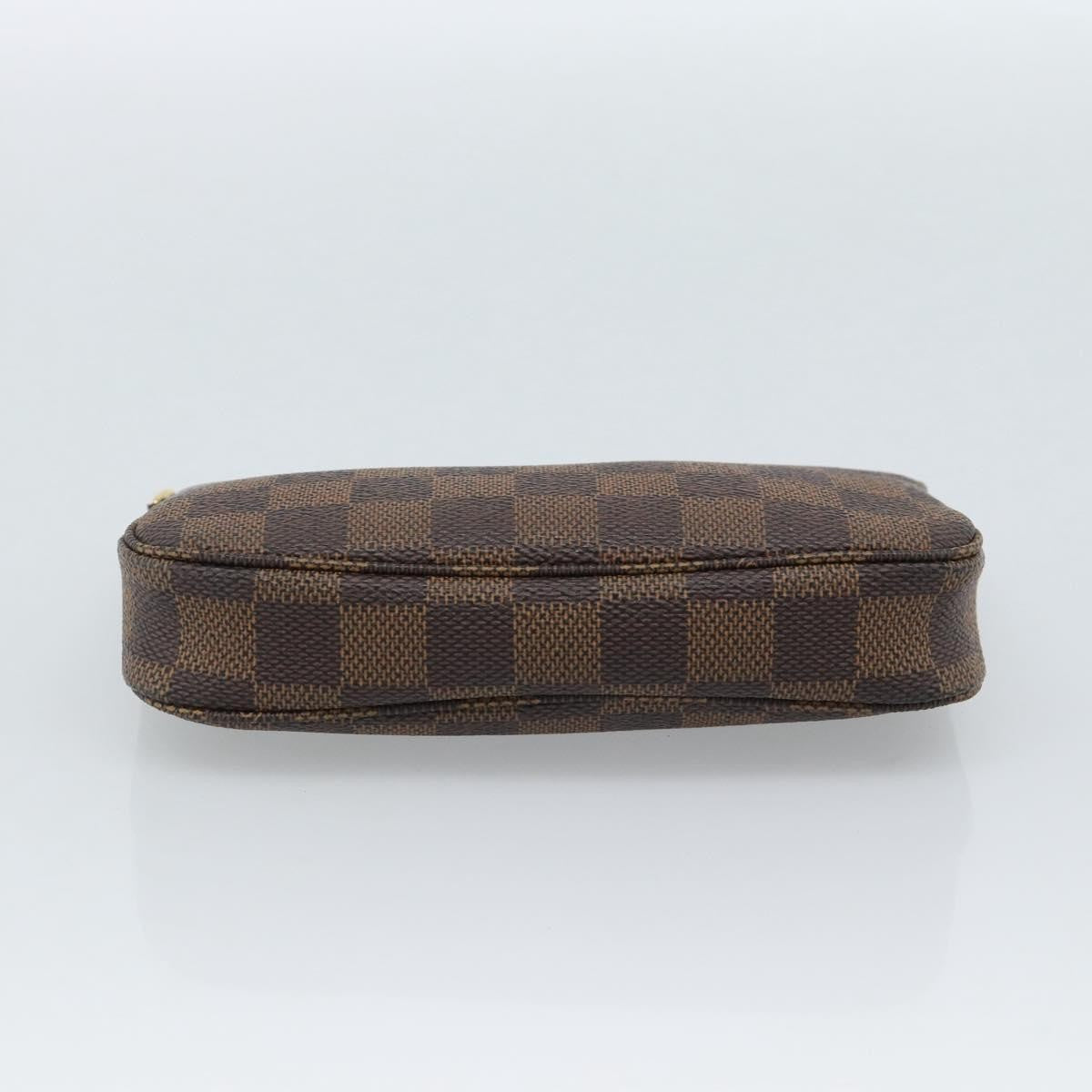 Louis Vuitton Mini Pochette Accessoires Damier Canvas Brown Canvas Clutche & Pouche Bag (Pre-Owned)