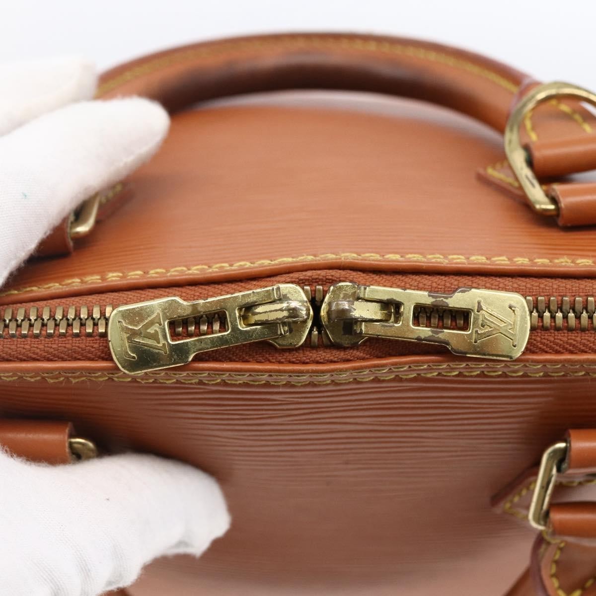 Louis Vuitton Alma Handbag Epi Leather Brown Leather Handbag (Pre-Owned)