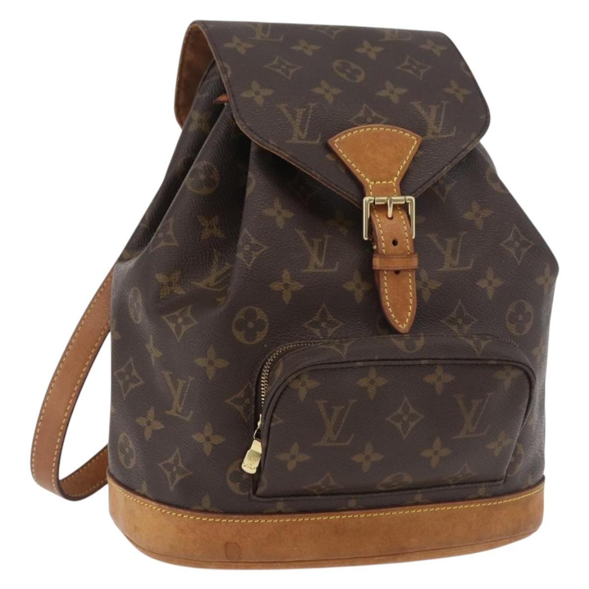 Louis Vuitton Vintage Montsouris Backpack Monogram Canvas Brown Canvas Backpack Bag (Pre-Owned)
