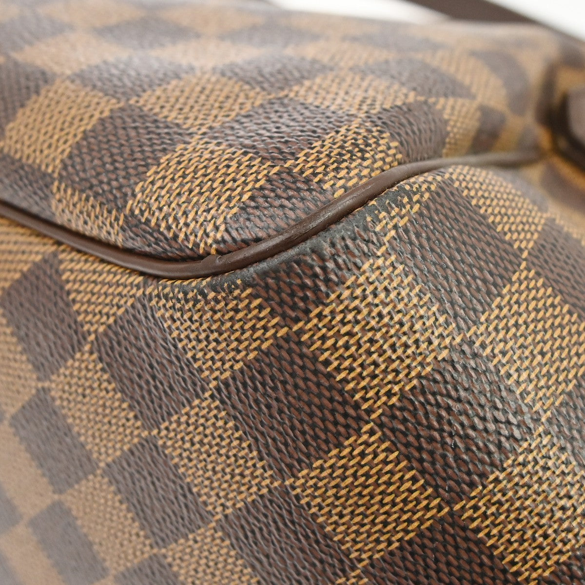 Louis Vuitton Belem Handbag Damier Brown Canvas Shoulder Bag Bag (Pre-Owned)