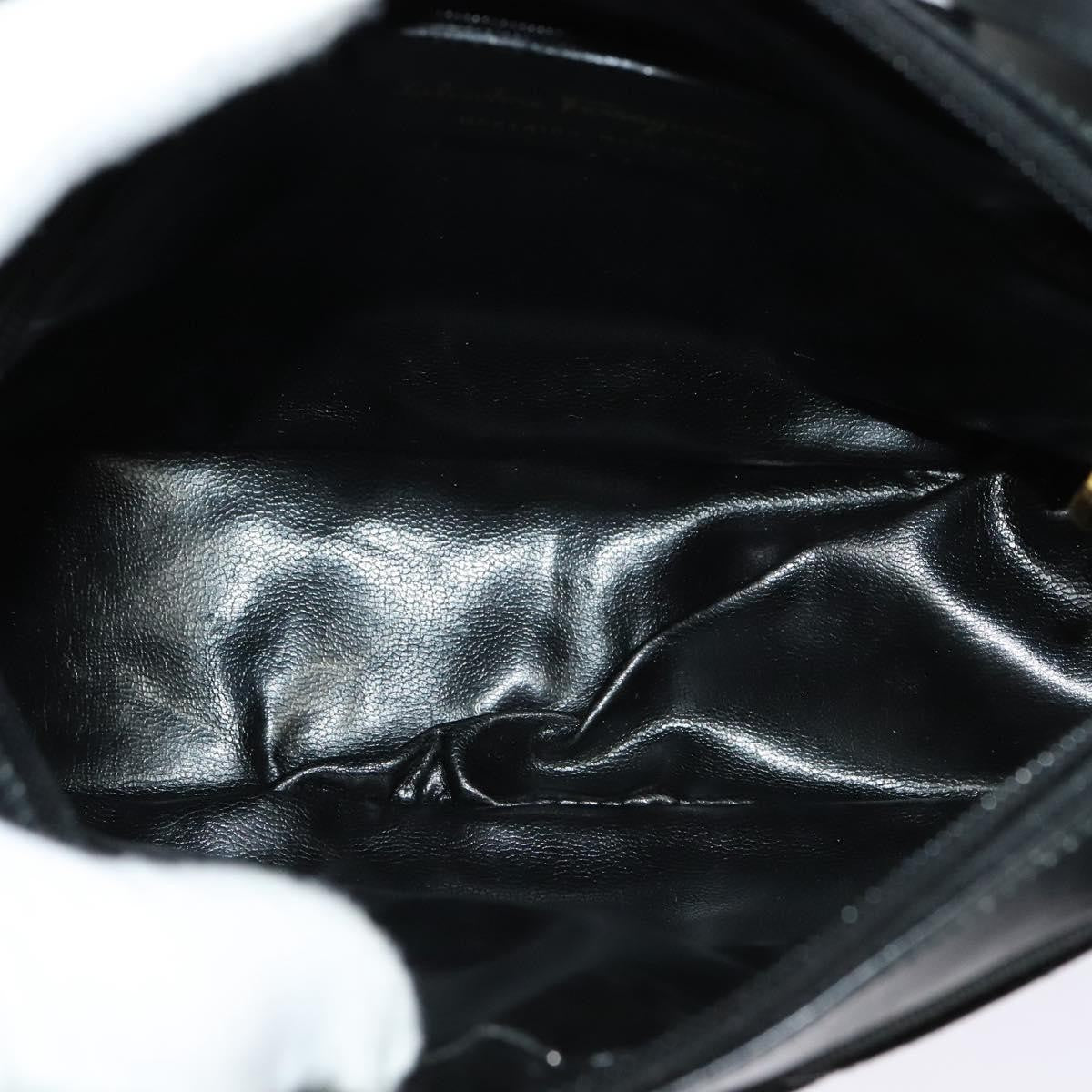 Salvatore Ferragamo Vara Bow Camera Shoulder Bag Leather Black Leather Shoulder Bag Bag (Pre-Owned)