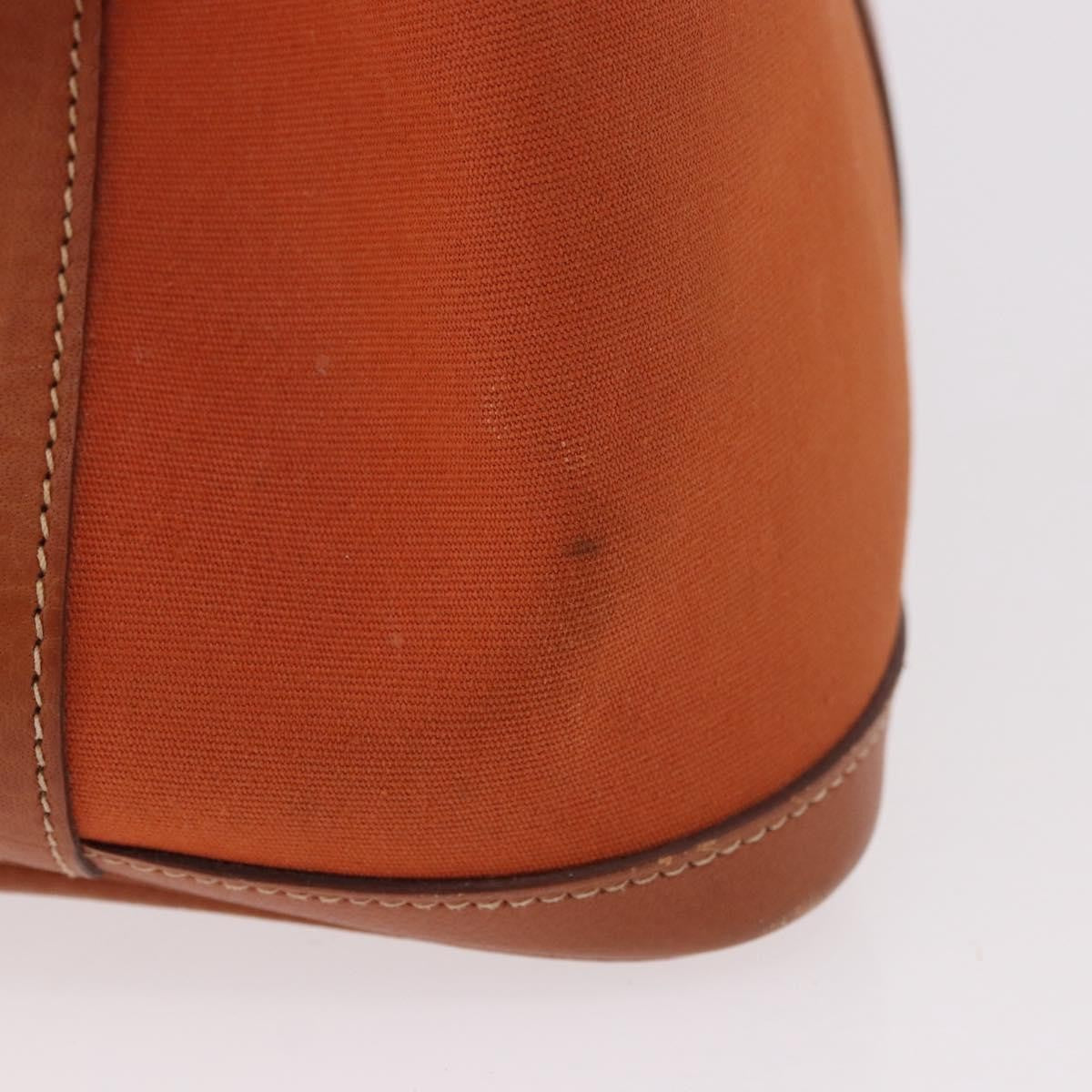Hermes Garden Party Tote Toile And Leather Orange Canvas Tote Bag Bag (Pre-Owned)