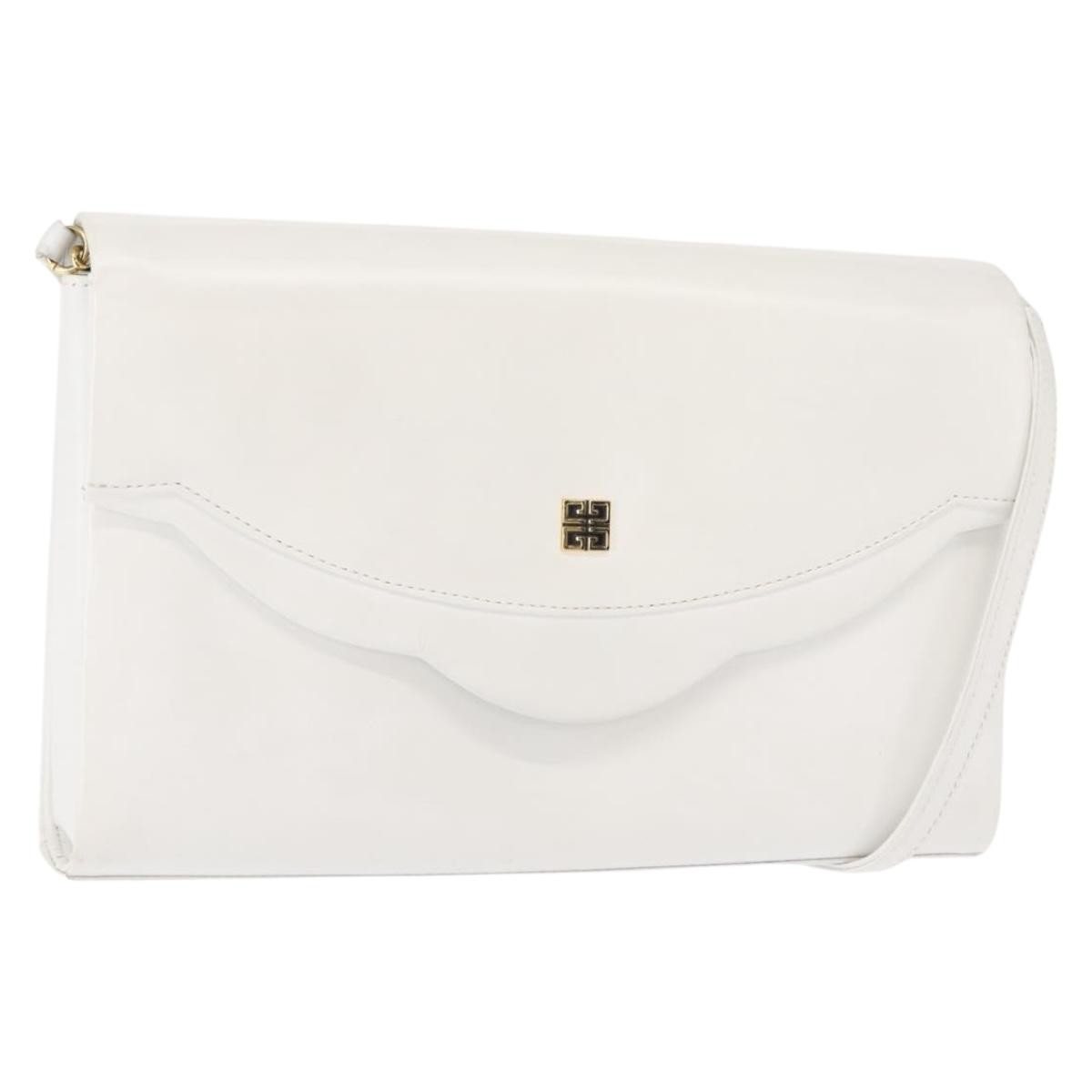 Givenchy Shoulder Bag Leather White Leather Shoulder Bag Bag (Pre-Owned)