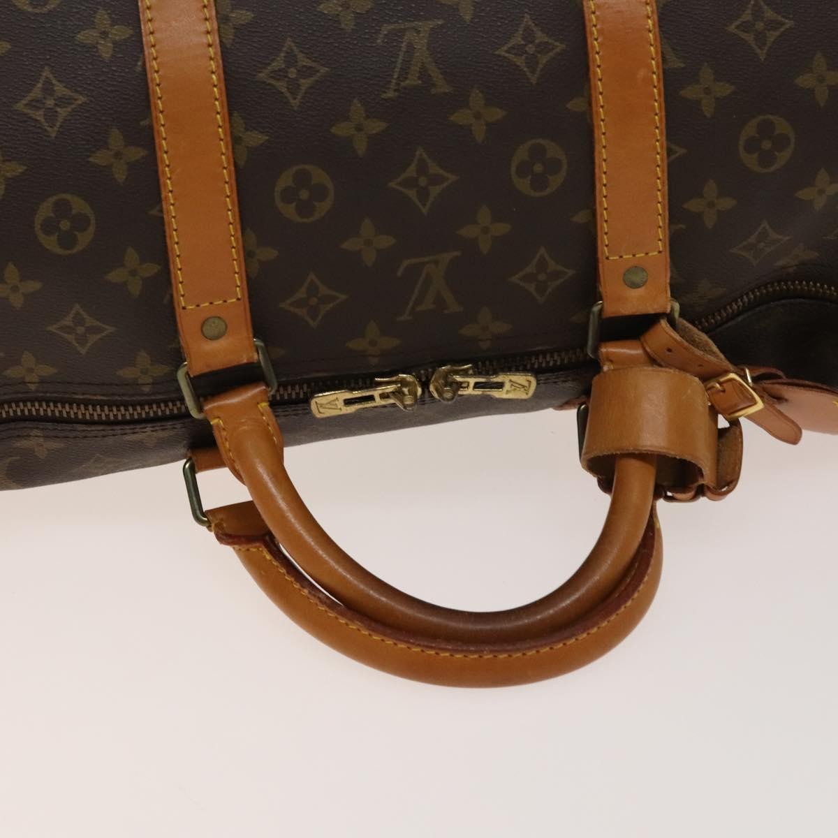 Louis Vuitton Keepall Bag Monogram Canvas Brown Canvas Travel Bag Bag (Pre-Owned)
