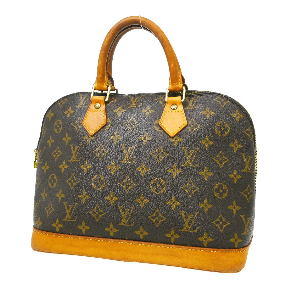 Louis Vuitton Alma Handbag Monogram Canvas Brown Canvas Handbag (Pre-Owned)