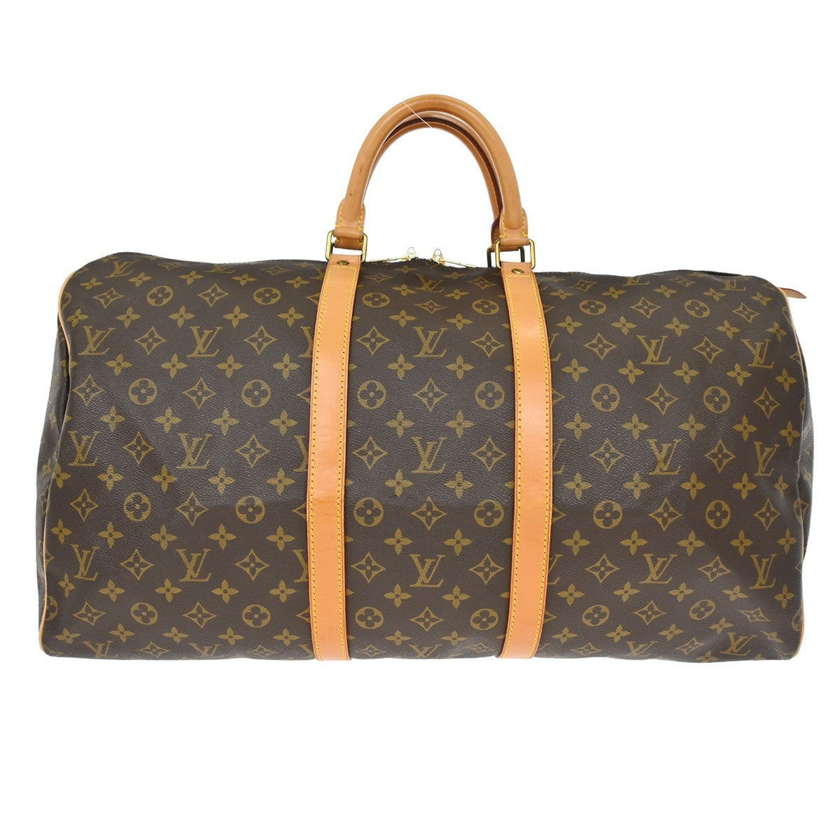 Louis Vuitton Keepall Bag Monogram Canvas Brown Canvas Travel Bag Bag (Pre-Owned)