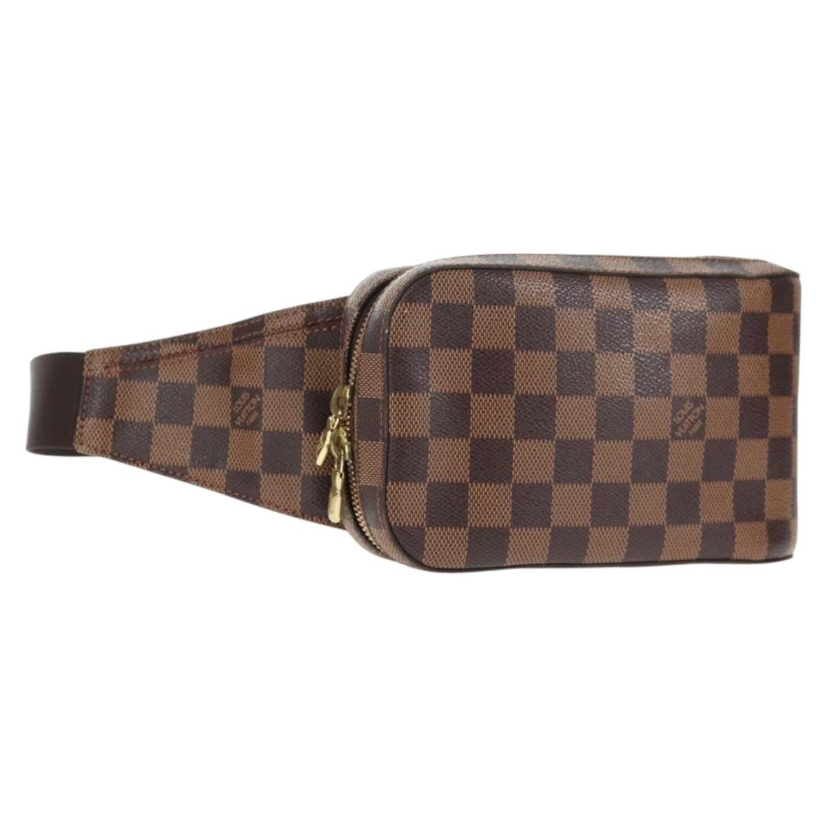 Louis Vuitton Geronimos Waist Bag Damier Brown Canvas Shoulder Bag Bag (Pre-Owned)