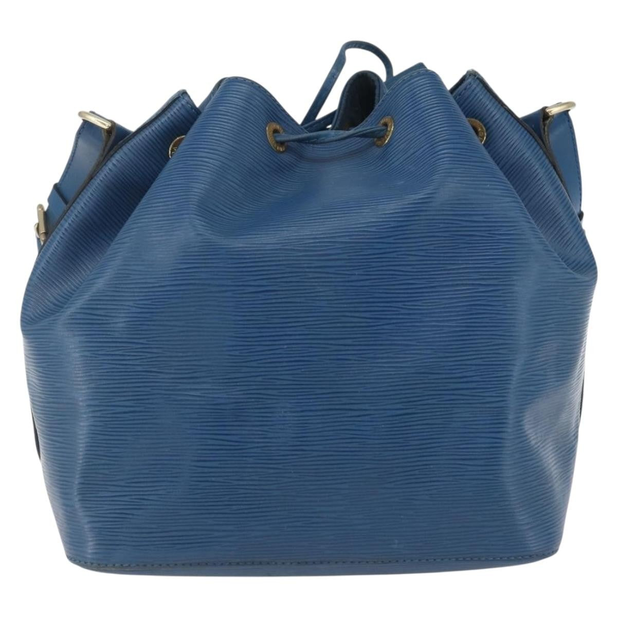 Louis Vuitton Petit Noe Handbag Epi Leather Blue Leather Shoulder Bag Bag (Pre-Owned)