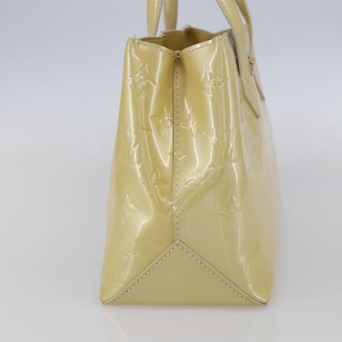 Louis Vuitton Wilshire Handbag Monogram Vernis Beige Patent_Leather Handbag (Pre-Owned)
