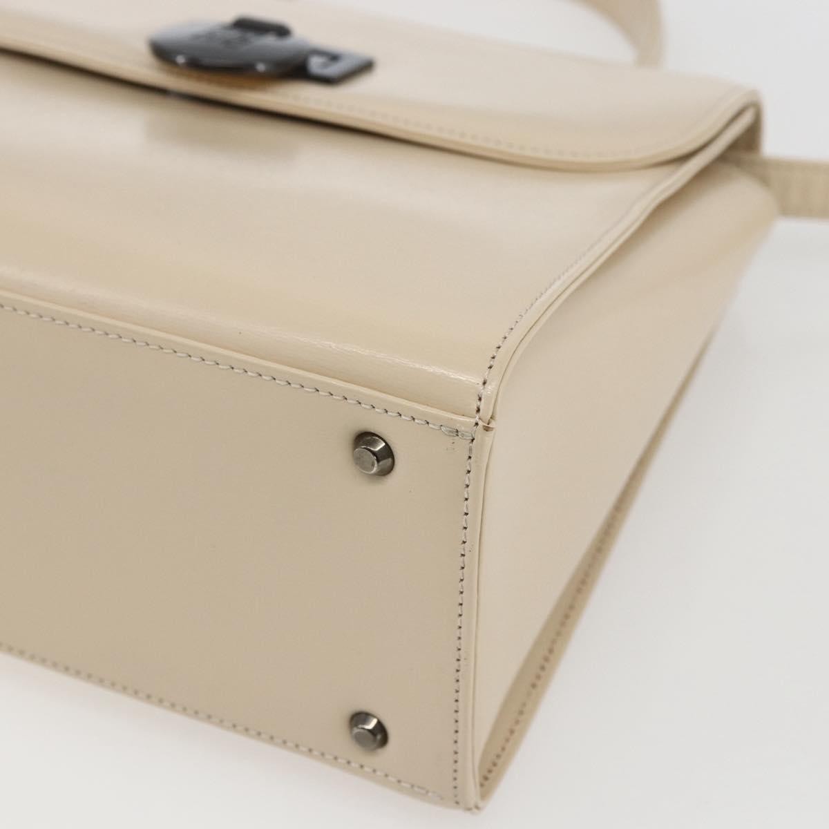 Givenchy Vintage 4G Handbag Leather Beige Leather Handbag (Pre-Owned)
