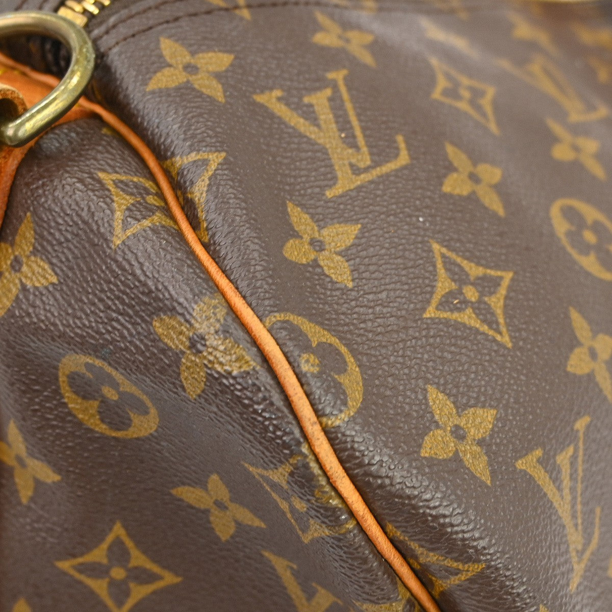 Louis Vuitton Keepall Bandouliere Bag Monogram Canvas Brown Canvas Travel Bag Bag (Pre-Owned)