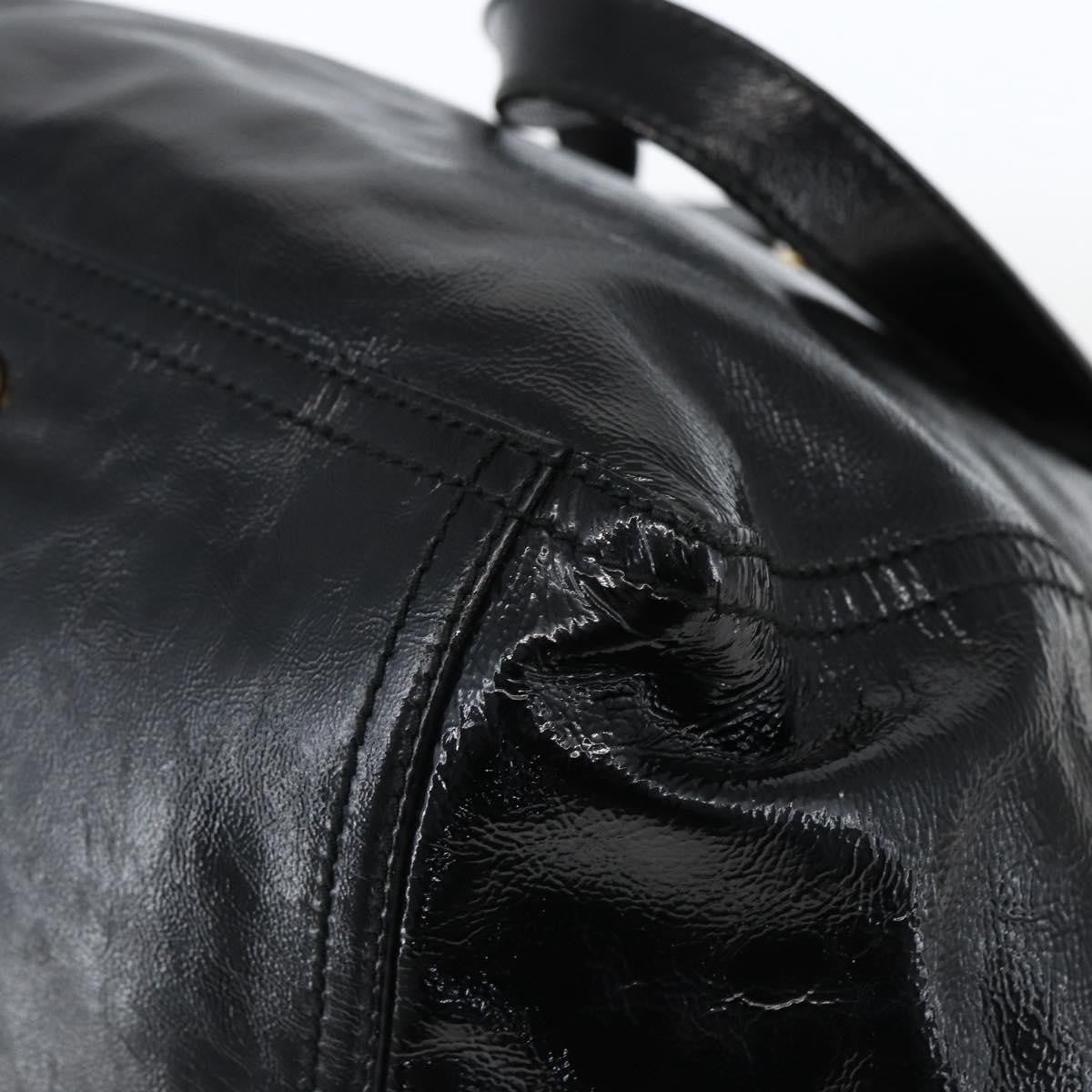 Saint Laurent Downtown Handbag Patent Black Patent_Leather Tote Bag Bag (Pre-Owned)