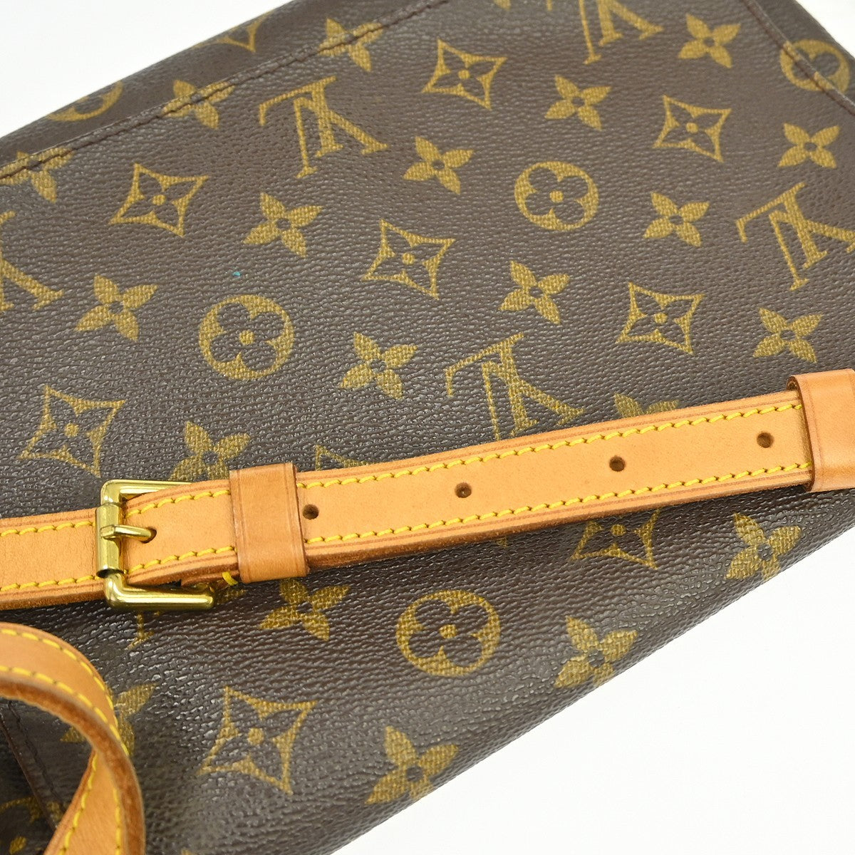 Louis Vuitton Musette Tango Handbag Monogram Canvas Brown Canvas Shoulder Bag Bag (Pre-Owned)