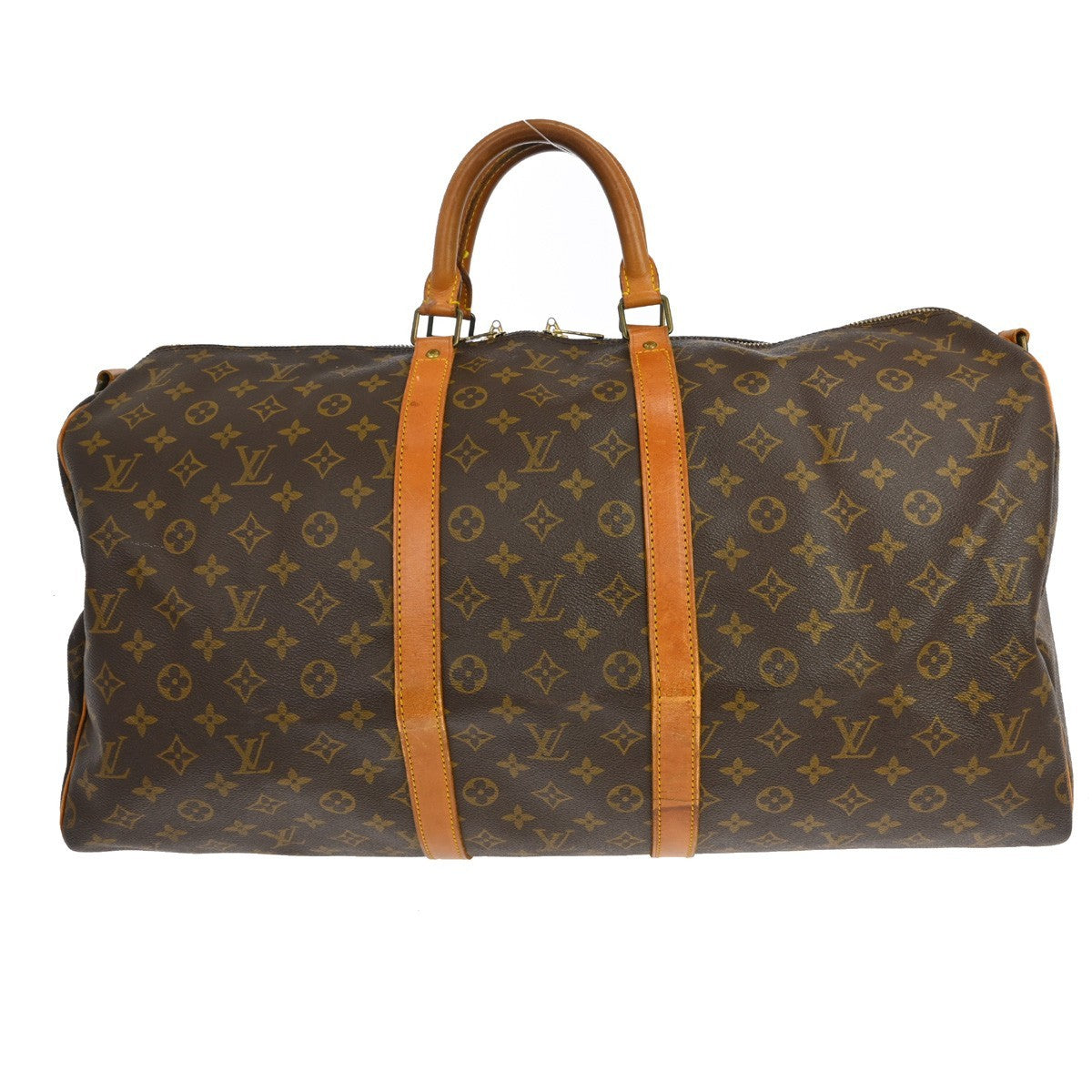 Louis Vuitton Keepall Bandouliere Bag Monogram Canvas Brown Canvas Travel Bag Bag (Pre-Owned)