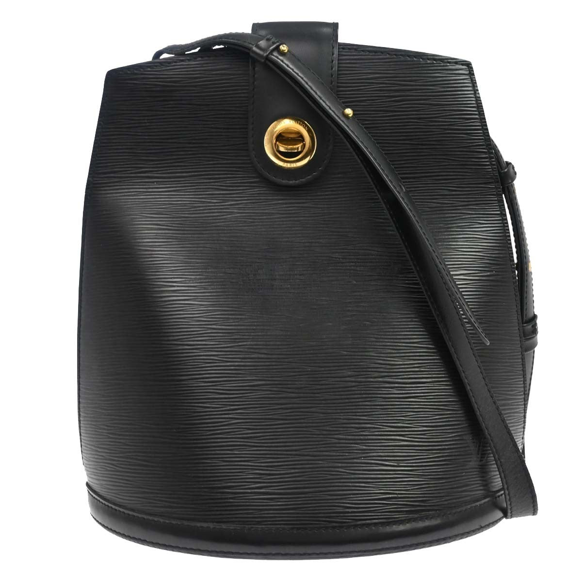 Louis Vuitton Cluny Shoulder Bag Epi Leather Black Leather Shoulder Bag Bag (Pre-Owned)