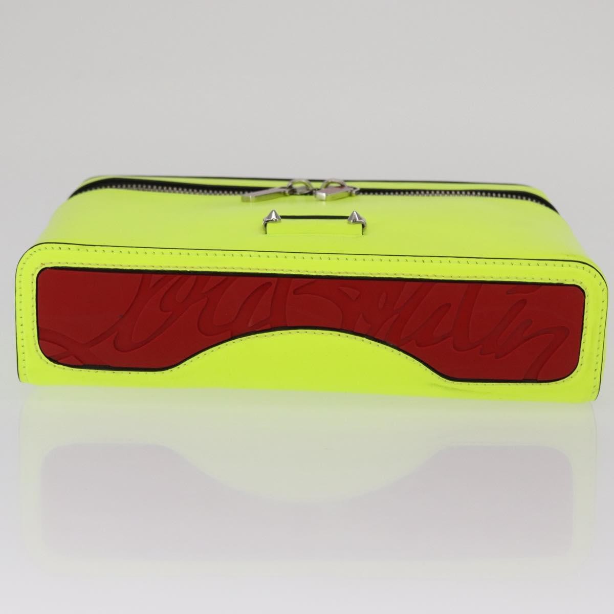 Christian Louboutin Kypipouch Crossbody Bag Leather Yellow Leather Handbag (Pre-Owned)
