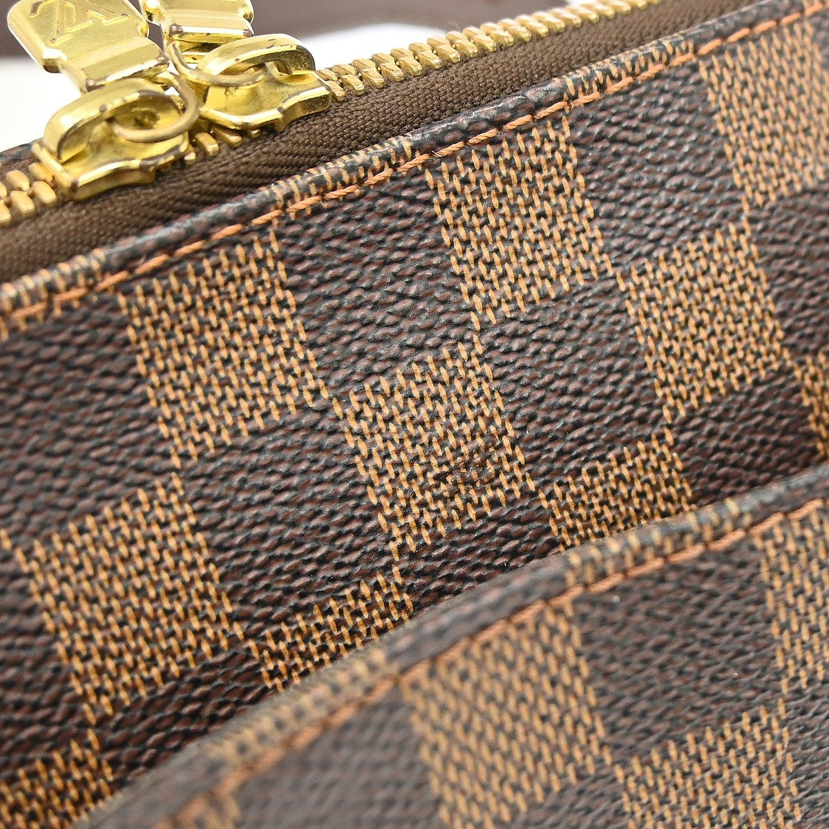 Louis Vuitton Belem Handbag Damier Brown Canvas Shoulder Bag Bag (Pre-Owned)