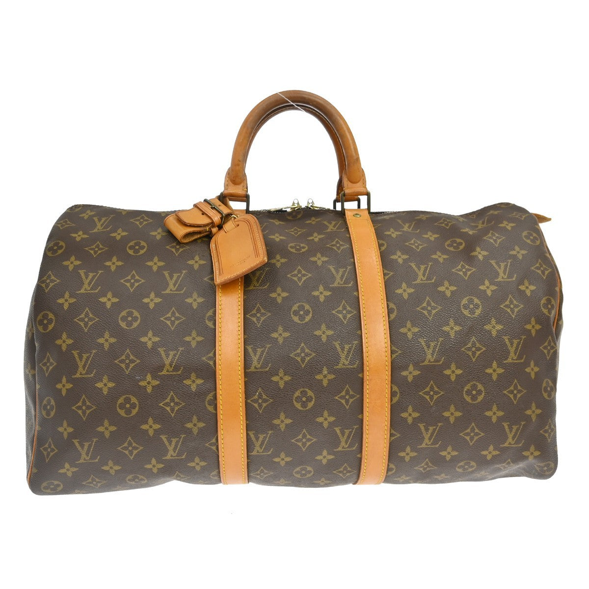 Louis Vuitton Keepall Bag Monogram Canvas Brown Canvas Travel Bag Bag (Pre-Owned)