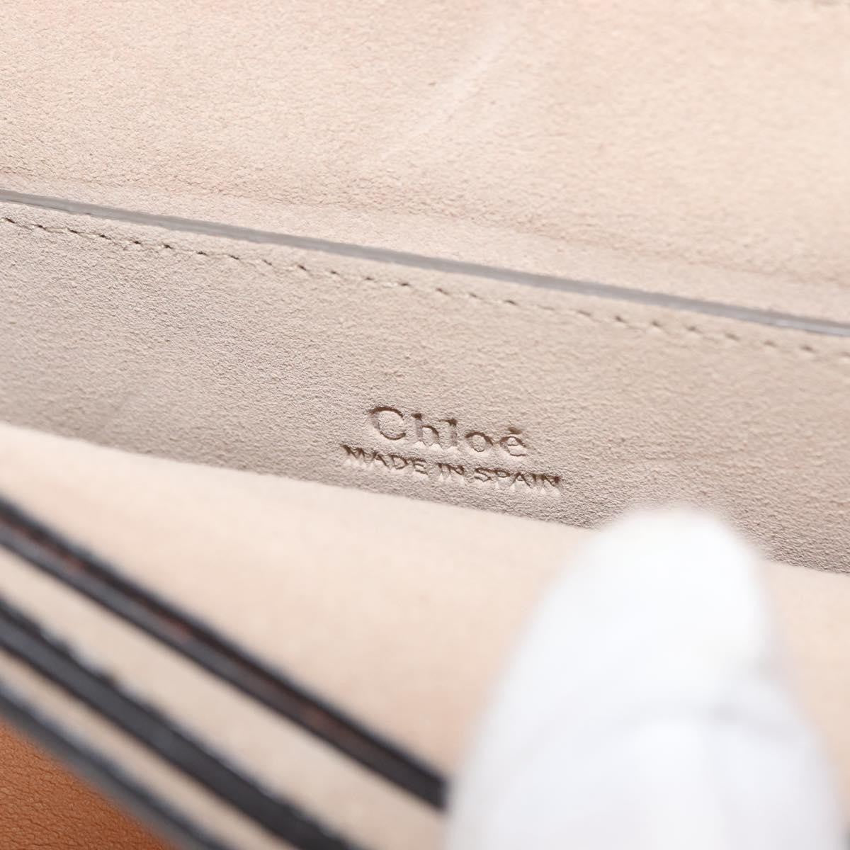 Chloe Faye Shoulder Bag Leather And Suede Beige Leather Bag (Pre-Owned)