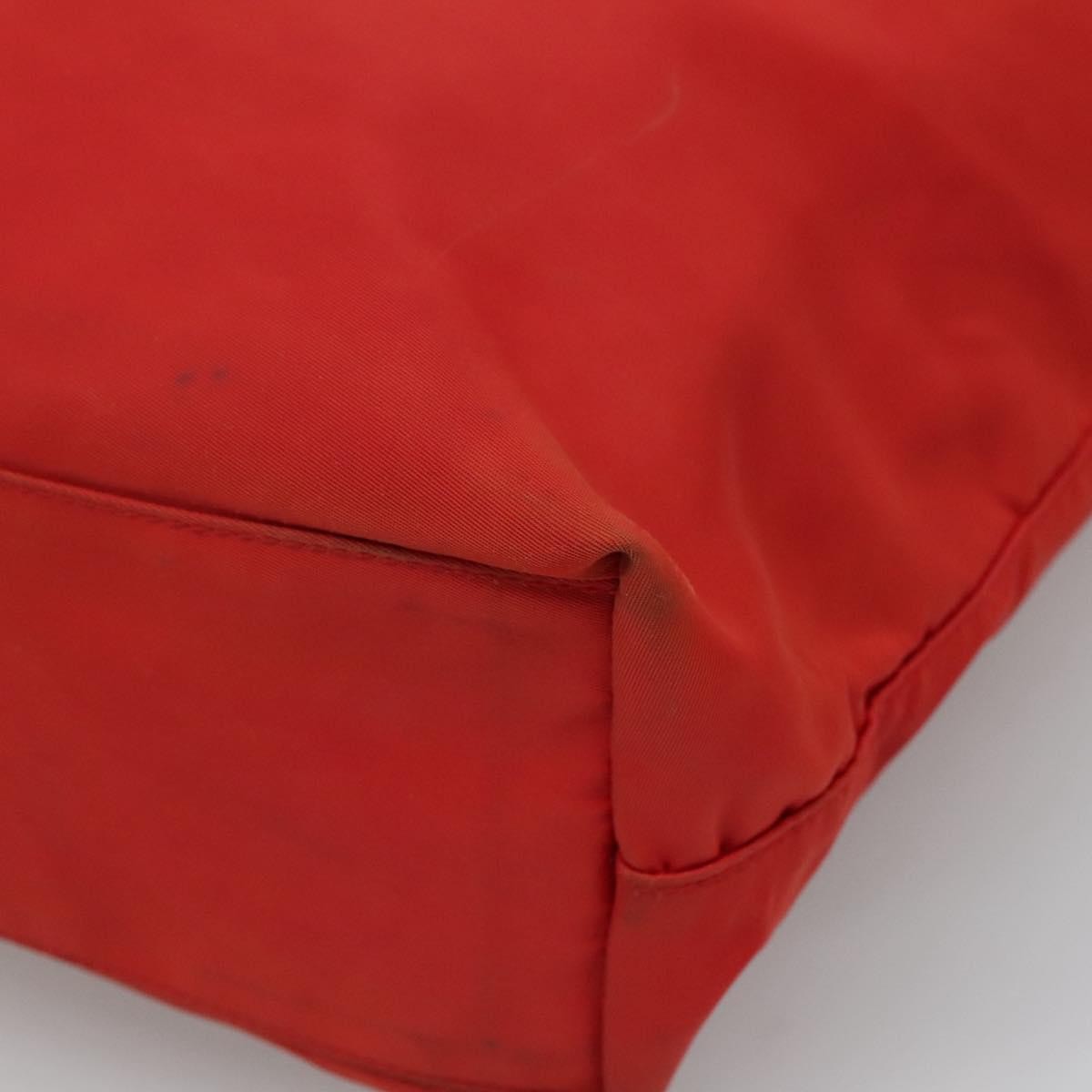Prada Vintage Zip Tote Tessuto Red Nylon Tote Bag Bag (Pre-Owned)