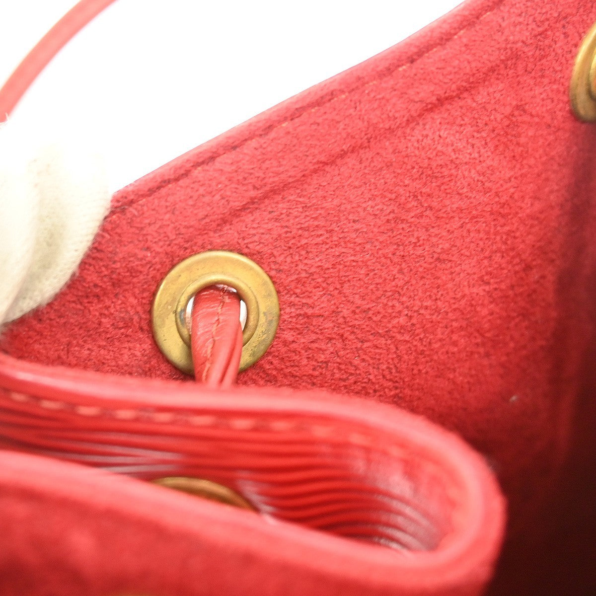 Louis Vuitton Petit Noe Handbag Epi Leather Red Leather Shoulder Bag Bag (Pre-Owned)