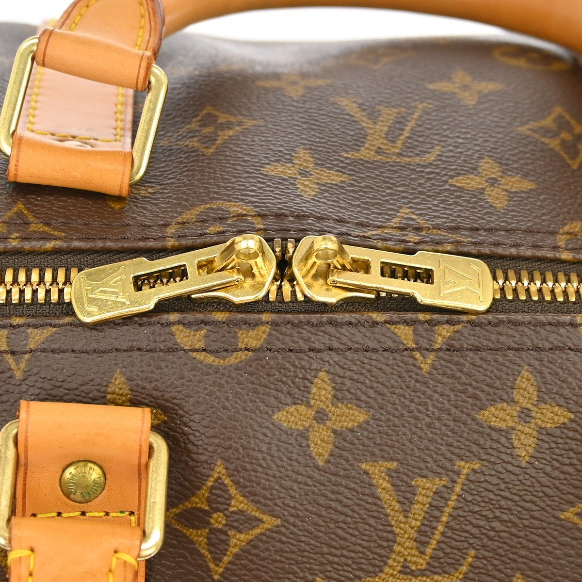 Louis Vuitton Keepall Bandouliere Bag Monogram Canvas Brown Canvas Travel Bag Bag (Pre-Owned)